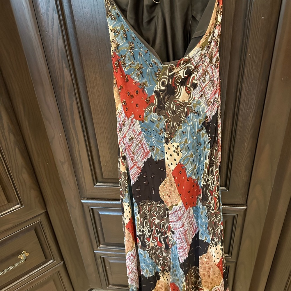 Multi color in tones of golds and browns long dress size 8